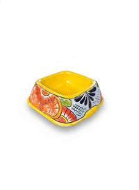 Talavera Dog Bowl: Hand-Painted Ceramic Mexican Pet Food Dish