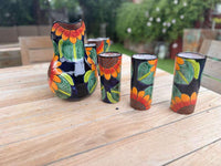 Talavera Pitcher and Glasses Set: Hand-Painted Mexican Ceramic Pottery