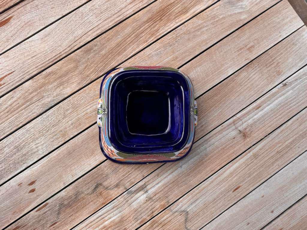 Talavera Dog Bowl: Hand-Painted Ceramic Mexican Pet Food Dish