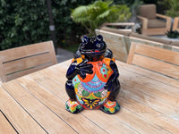 Talavera Frog Planter: Handmade Ceramic Mexican Garden Decor