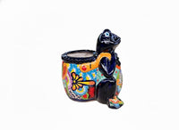 Talavera Frog Planter: Handmade Ceramic Mexican Garden Decor