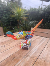 Talavera Roadrunner is Handmade Mexican Ceramic Garden Art