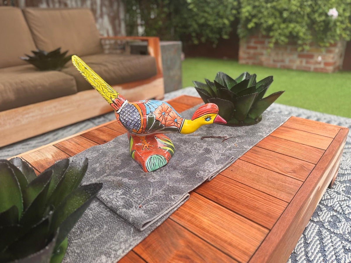 Talavera Roadrunner is Handmade Mexican Ceramic Garden Art