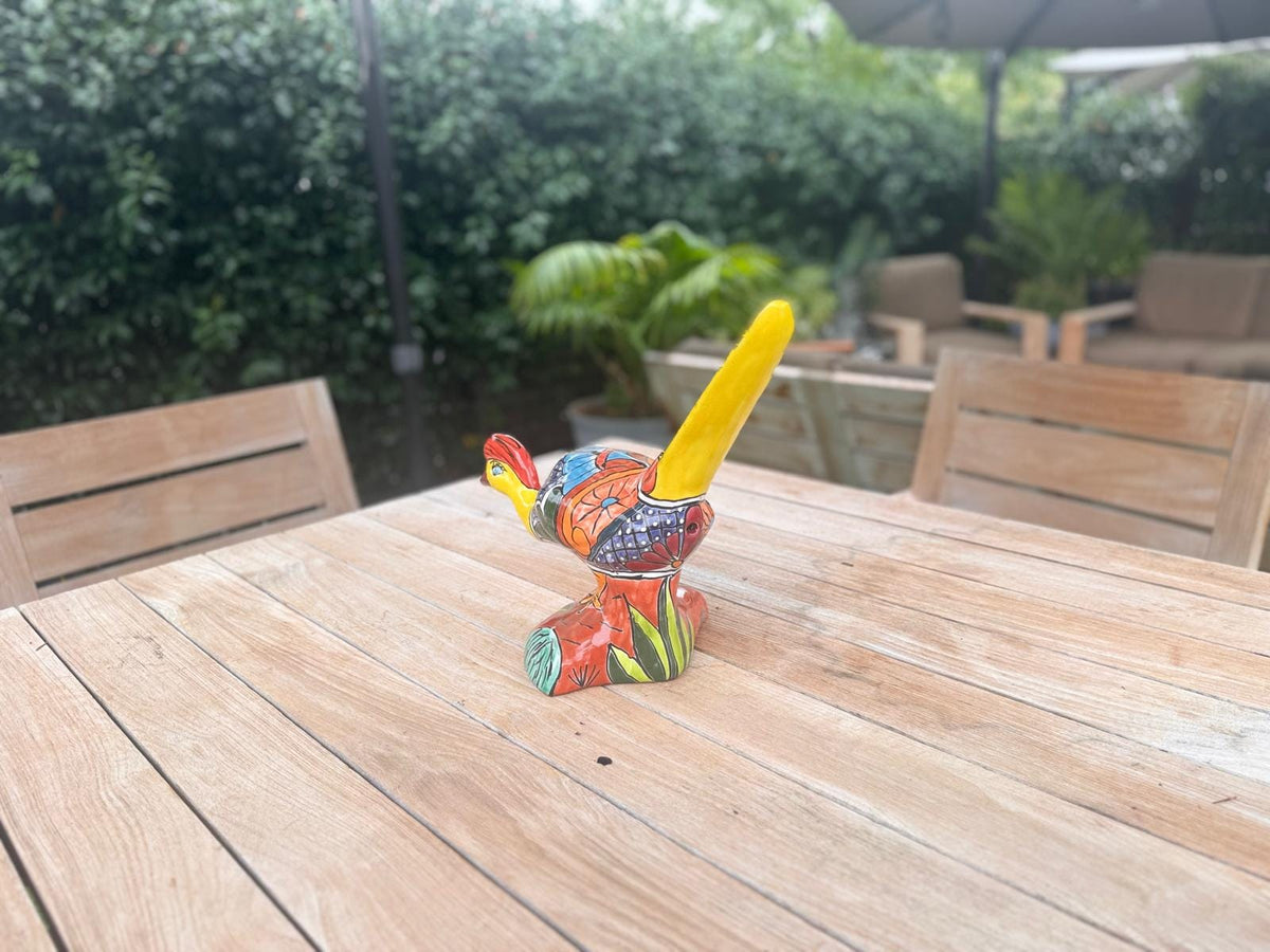 Talavera Roadrunner is Handmade Mexican Ceramic Garden Art