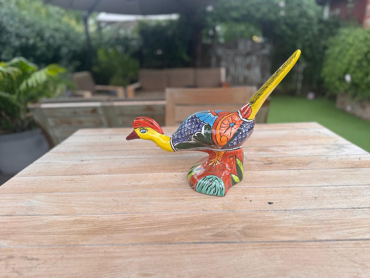 Talavera Roadrunner is Handmade Mexican Ceramic Garden Art