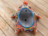 Handmade Talavera Turtle Planter: Mexican Pottery Garden Decor
