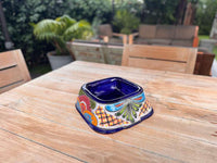Talavera Dog Bowl: Hand-Painted Ceramic Mexican Pet Food Dish