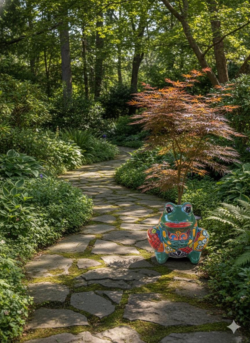 Talavera Frog Planter is Handmade Mexican Pottery Garden Decor