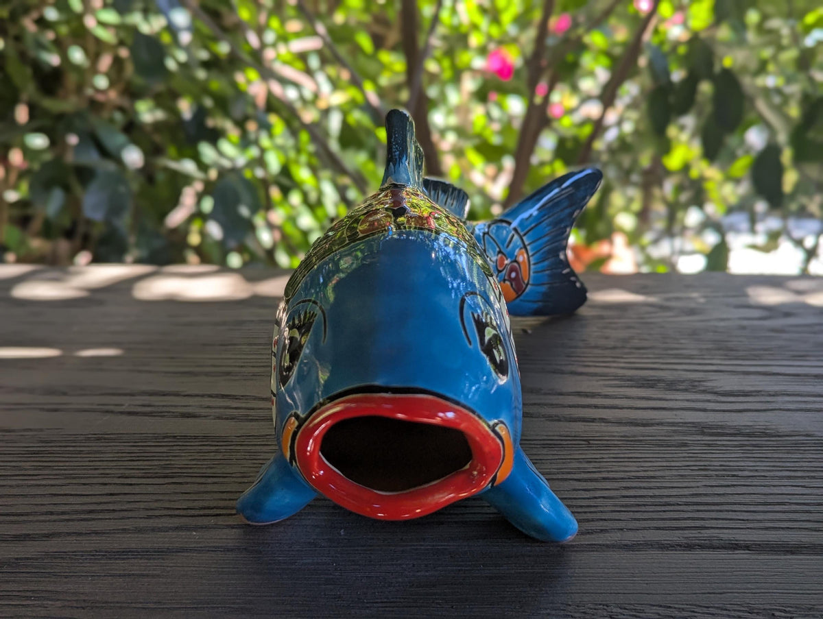 Talavera Pottery Fish: Handmade Mexican Ceramic Garden Decor
