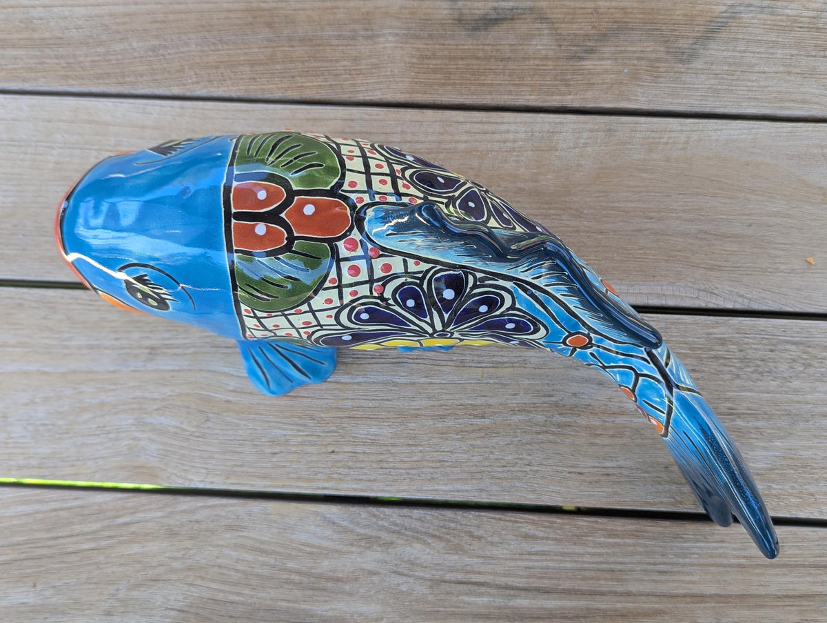 Talavera Pottery Fish: Handmade Mexican Ceramic Garden Decor