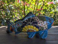 Talavera Pottery Fish: Handmade Mexican Ceramic Garden Decor