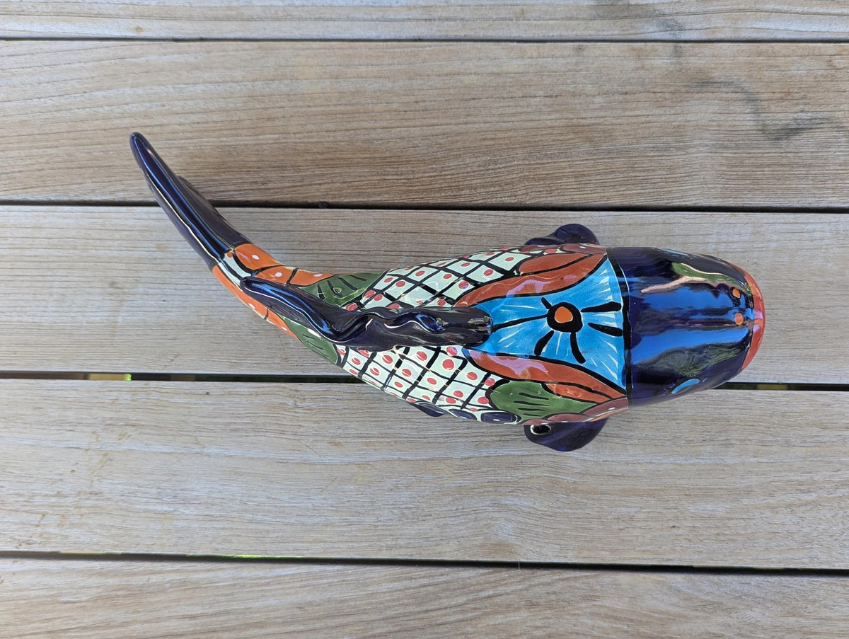 Talavera Pottery Fish: Handmade Mexican Ceramic Garden Decor