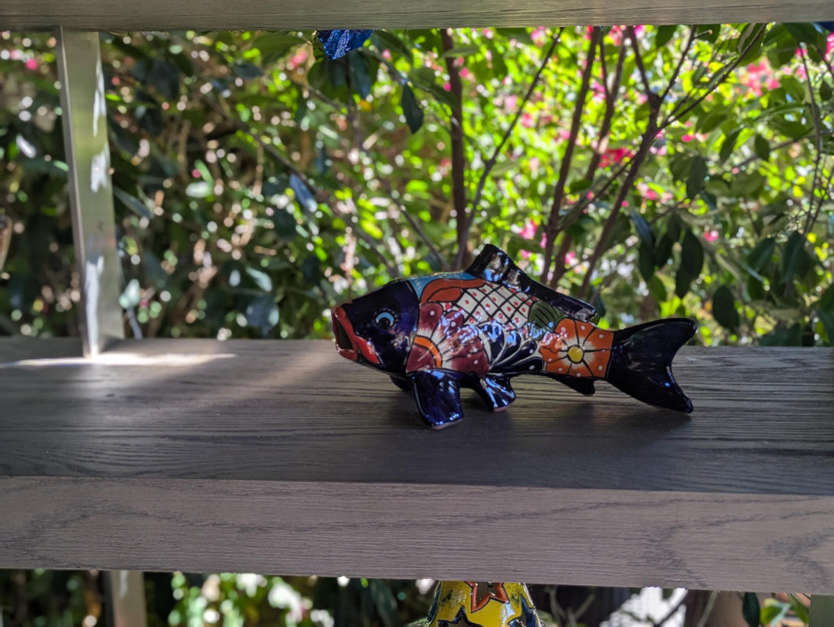 Talavera Pottery Fish: Handmade Mexican Ceramic Garden Decor