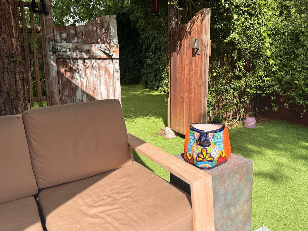 Talavera Snail Planter | Hand-painted Mexican Ceramic Garden Decor