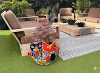 Talavera Whale Planter: Authentic Hand-painted Ceramic Mexican Garden Decor