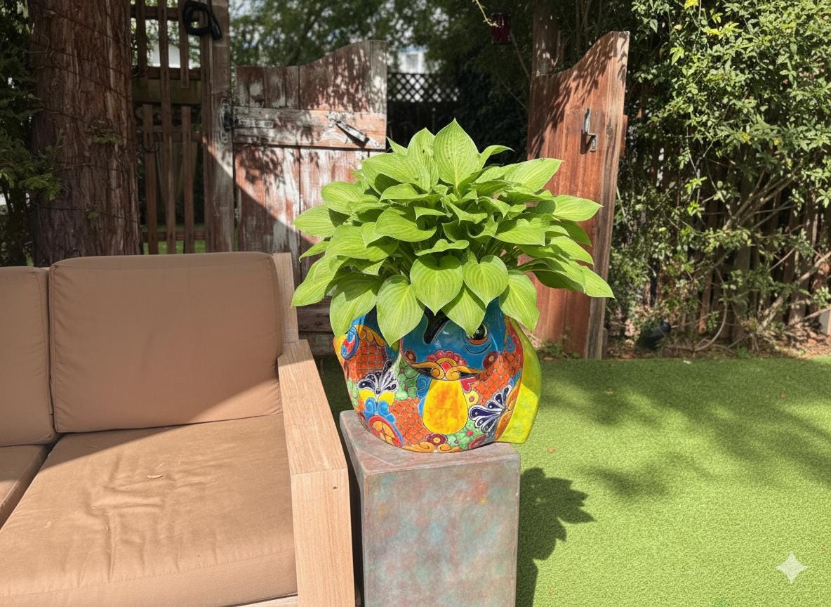 Talavera Whale Planter: Hand-Painted Ceramic Mexican Garden Decor