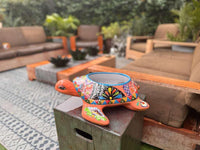 Handmade Talavera Turtle Planter: Mexican Pottery Garden Decor