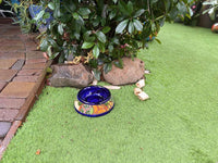 Talavera Dog Bowl: Hand-painted Ceramic Pet Food Dish