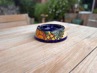 Talavera Dog Bowl: Hand-painted Ceramic Pet Food Dish