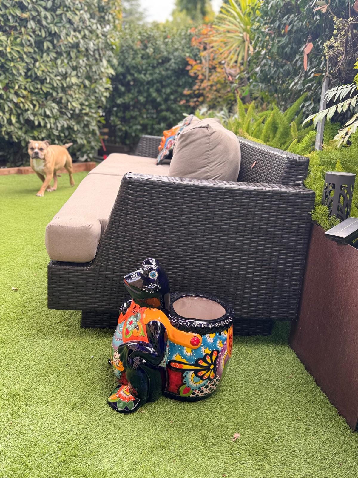 Talavera Frog Planter: Handmade Ceramic Mexican Garden Decor