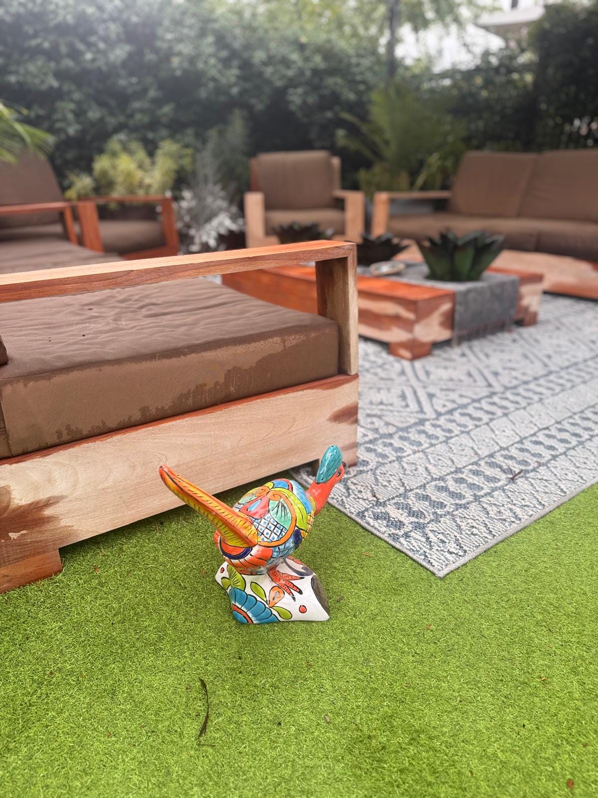 Talavera Roadrunner is Handmade Mexican Ceramic Garden Art