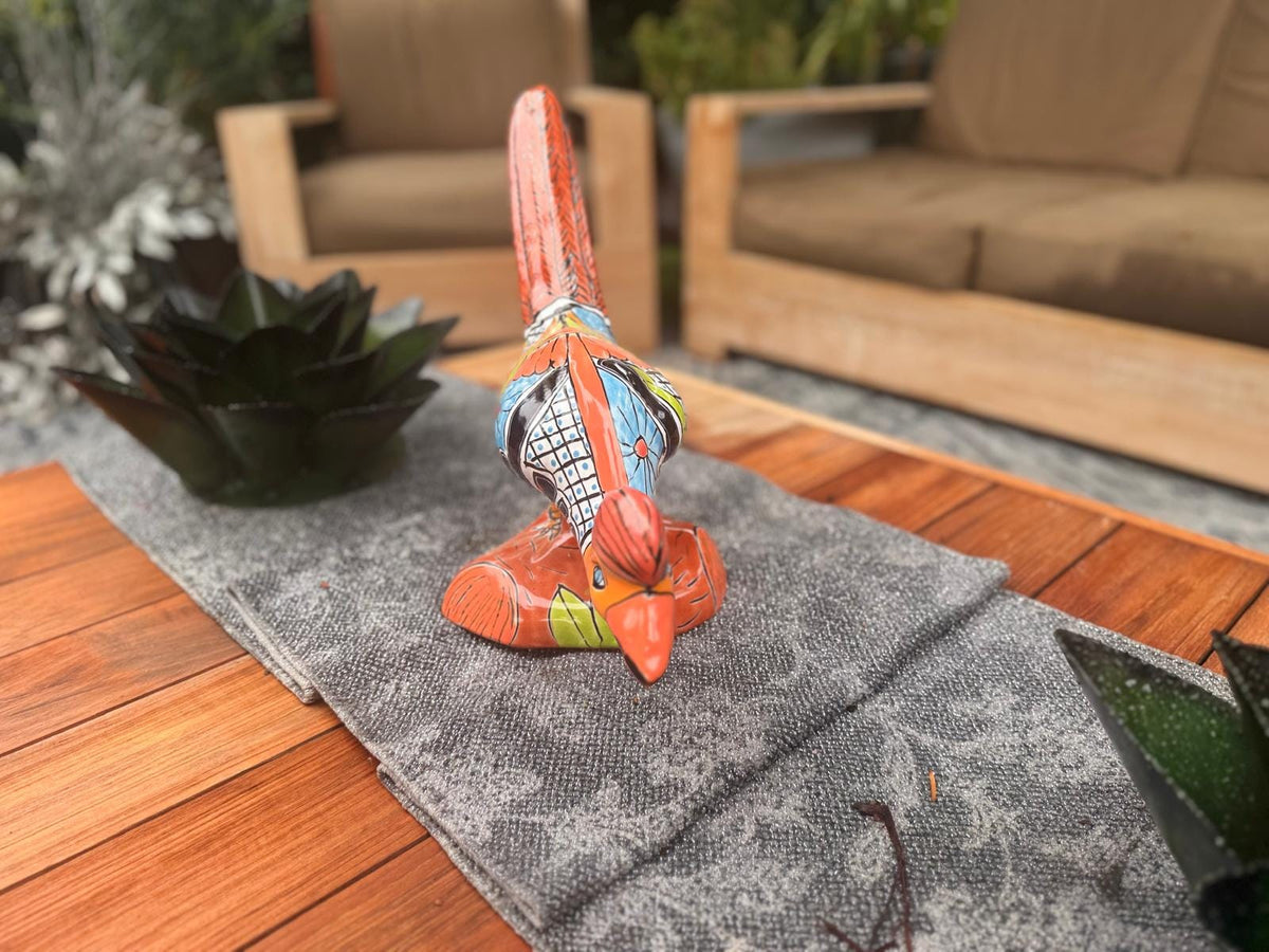 Talavera Roadrunner is Handmade Mexican Ceramic Garden Art