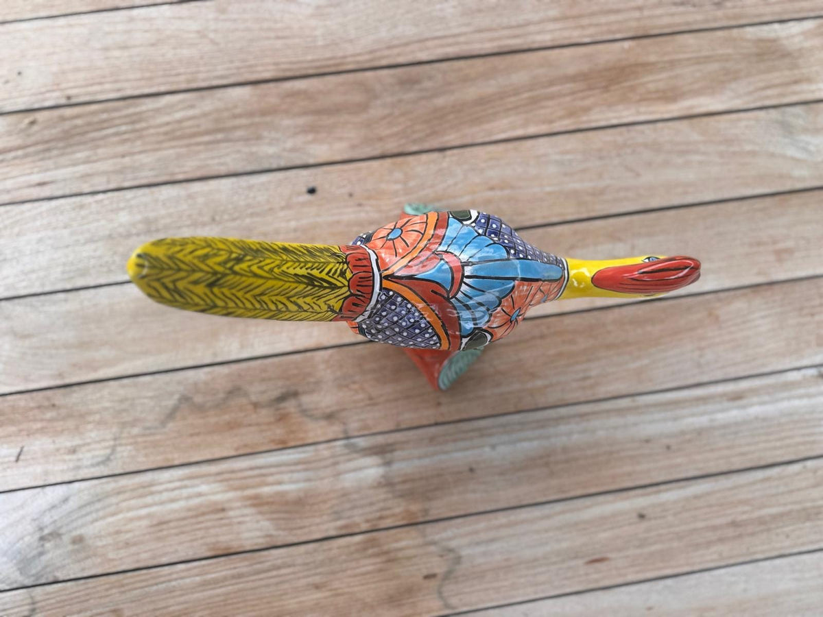 Talavera Roadrunner is Handmade Mexican Ceramic Garden Art