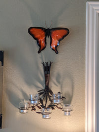 Copper Butterfly Wall Art, Butterfly Garden Art
