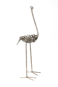 Metal Ostrich Bowls Garden Decor, Handmade Yart Art and Home Decor Housewarming Gift for Her