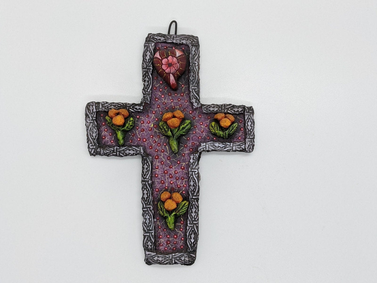 Handmade Cross, Cross Wall Decor, Cross Wall Art, Large Cross Decor, Cross Decorations, Religious Cross, Purple