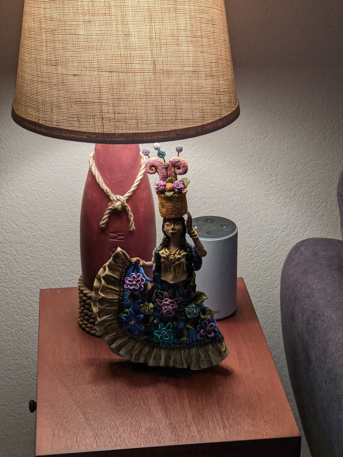 Oaxacan Woman, Home Decor, Mexican Folk Art, Woman Figurine Statue, Clay Pottery Original Art from Oaxaca, Mexico by Jose Juan Aguilar