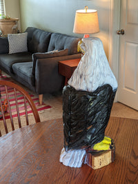 Bald Eagle Handmade Home Decor for Outdoor Garden, Porch or Yard Art by Chainsaw Artist in Texas, Hand Carved Eagle
