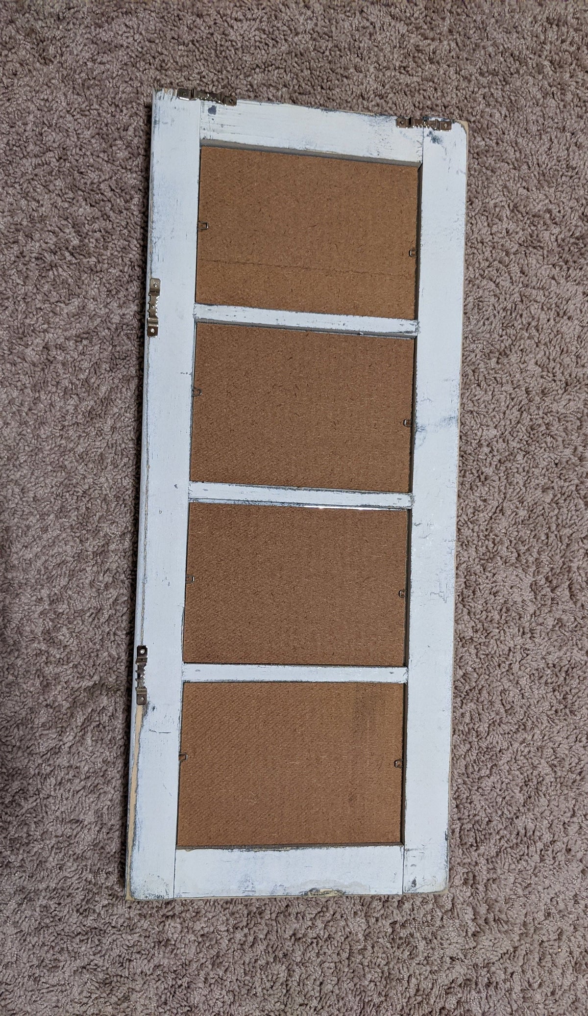 5x7 Wood 4 Picture Frames w Glass Panes, Rustic, Whitewashed Home Decor, Distressed Look Window Frame, Handmade TX USA, Free S/H