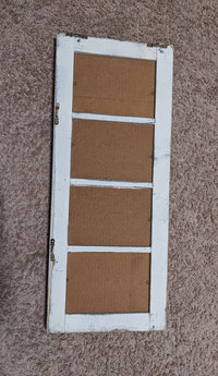 5x7 Wood 4 Picture Frames w Glass Panes, Rustic, Whitewashed Home Decor, Distressed Look Window Frame, Handmade TX USA, Free S/H