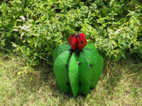 Cactus Garden Decor, Metal Cactus Decoration for Yard or Home, Hand Painted Lifelike Young Saguaro Cactus Yard Art, Mexican Folk Art, 14" H