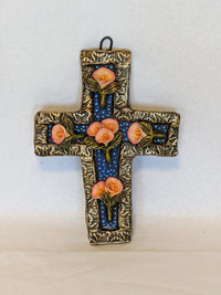 Handmade Christian Cross, Religous Home Decor, Mexican Folk Art, Oaxaca Cross Decor, Cross Decoration Wall Art