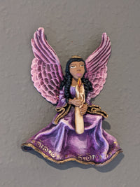Angel with Candle, Angel Home Decor, Original Handmade Angel Art from Oaxaca Mexico, Christmas Tree Ornament, Christmas Decoration