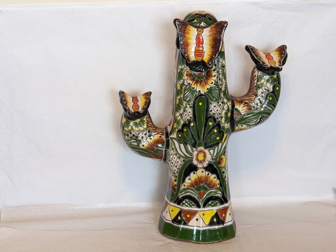 Cactus Home Decor, Saguaro Cactus, Talavera Pottery, Mexican Cactus Ya –  LUV2BRD