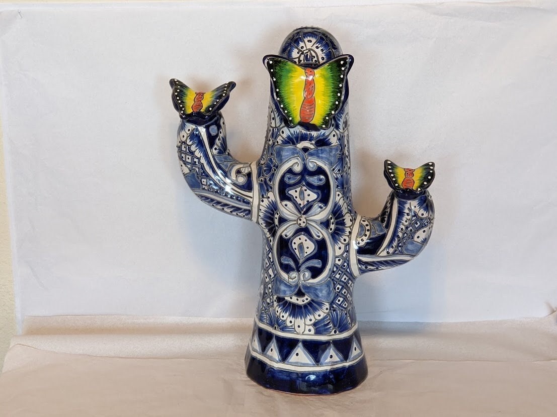 Cactus Home Decor, Saguaro Cactus, Talavera Pottery, Mexican Cactus Ya –  LUV2BRD
