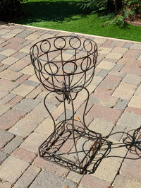Metal Flower Pot Stand, Handmade Mexican Garden Decor, Flower Pot Holder, Decorative Yard Art, Flower Stand, Garden Decoration
