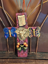 Cross Wall Decor, Mexico Art, Religious Home Decor, Mexico Folk Art - Handmade Wall Cross from Oaxaca, Cross Decor, Christian Wall Art