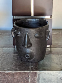 Whistler Planter, Clay Flower Pot, Handmade Mexican Pottery from Atzompa, Mexico, Home Decor, Indoor or Outdoor Decor, Barro Negro Plant Pot