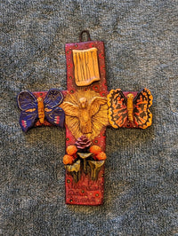 Cross Wall Decor, Mexico Art, Religious Home Decor, Mexico Folk Art - Handmade Wall Cross from Oaxaca, Cross Decor, Christian Wall Art