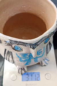 Ceramic Owl Planter, Flower Pot, Handmade Mexican Pottery from Atzompa, Mexico, Home Decor, Indoor or Outdoor Decor, Charming Plant Pot