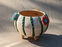 Ceramic Planter, Cactus Flower Pot, Handmade Mexican Pottery from Atzompa, Mexico, Home Decor, Indoor or Outdoor Decor, Charming Plant Pot