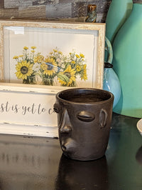 Whistler Planter, Clay Flower Pot, Handmade Mexican Pottery from Atzompa, Mexico, Home Decor, Indoor or Outdoor Decor, Barro Negro Plant Pot
