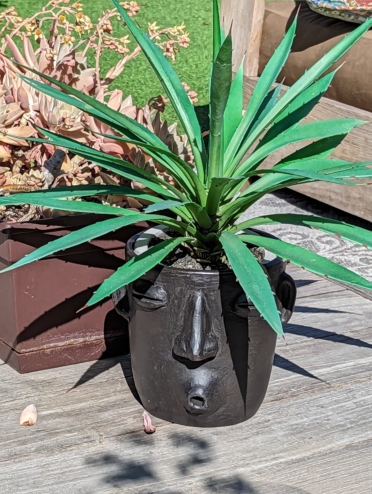 Whistler Planter, Clay Flower Pot, Handmade Mexican Pottery from Atzompa, Mexico, Home Decor, Indoor or Outdoor Decor, Barro Negro Plant Pot