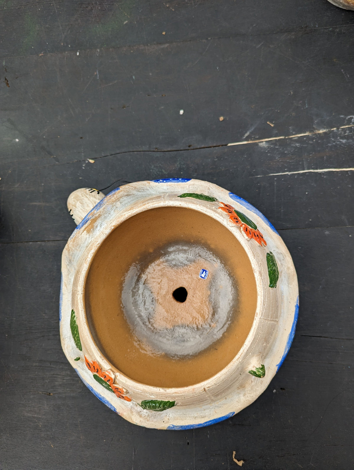 Ceramic Planter, Turtle Flower Pot, Handmade Mexican Pottery from Atzompa, Mexico, Home Decor, Indoor or Outdoor Decor, Charming Plant Pot