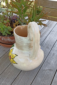 Pitcher Planter, Ceramic Flower Pot, Handmade Mexican Pottery from Atzompa, Mexico, Home Decor, Indoor or Outdoor Decor, Charming Plant Pot