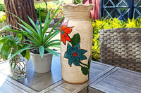 Ceramic Floral Planter for Outdoor Decor, Home Decor, Shelf Decor, Mexican Pottery, Handmade Flower Pot or Indoor Planter, Dried Flower Vase